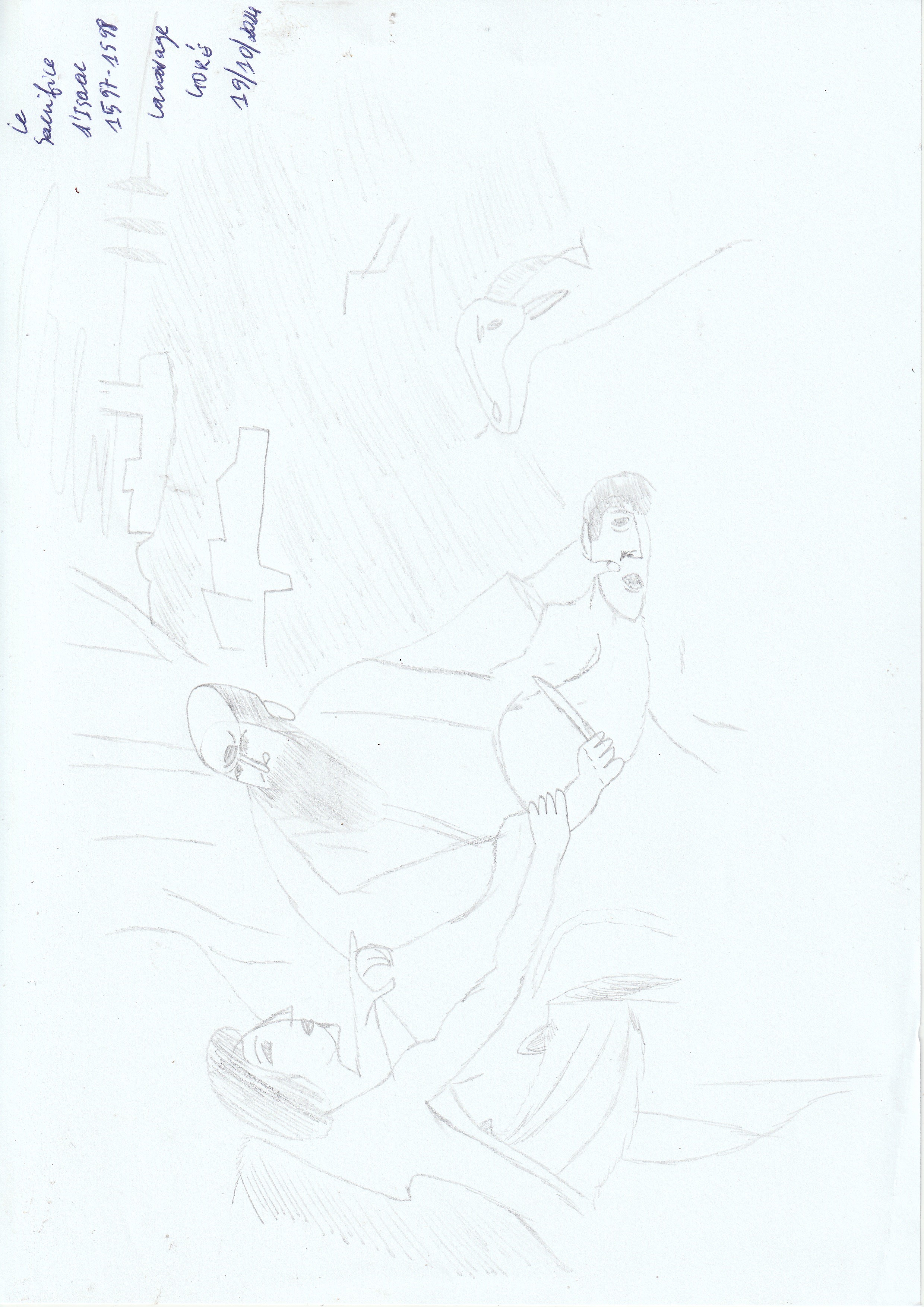 Le Sacrifice d'Isaac, dessin de GOLI Gore Gbaka