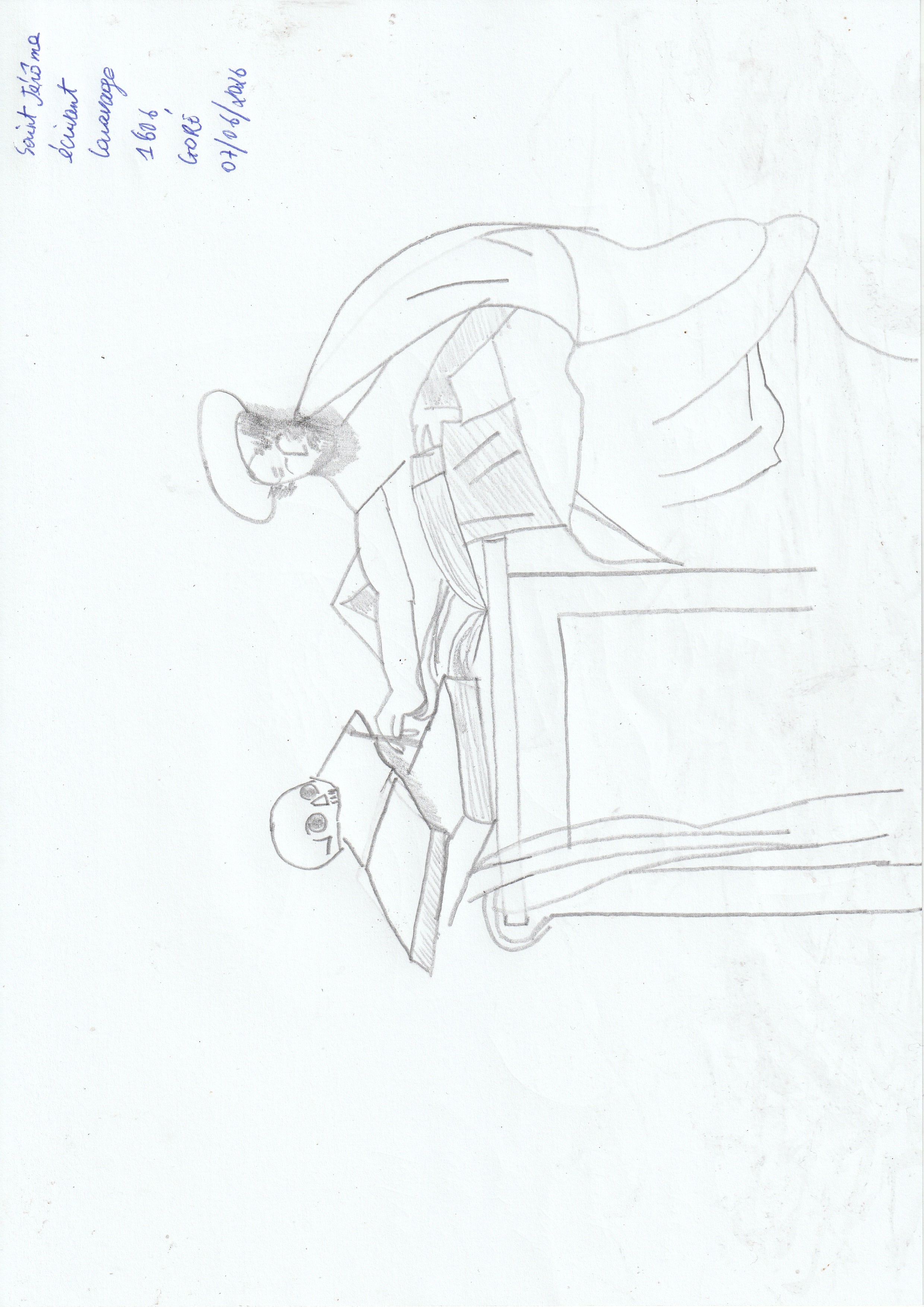 Saint Jérôme écrivant, dessin de GOLI Gore Gbaka